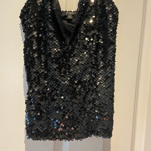 Guess black sequins top used - Picture 3 of 4